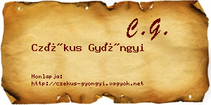 Czékus Gyöngyi névjegykártya